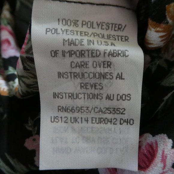 Vintage Cottagecore Leslie Dress Fit Flare Pockets Floral Belt Puff Sleeve USA - Picture 9 of 11